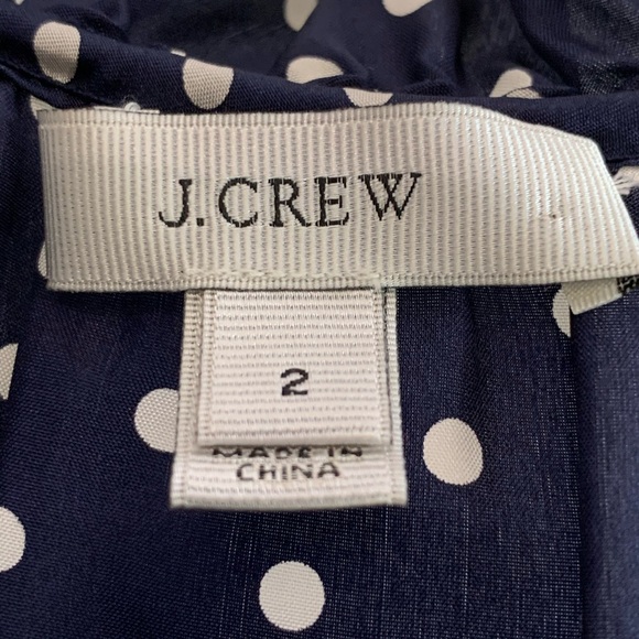 j crew polka dot blouse size 2 - Picture 3 of 4